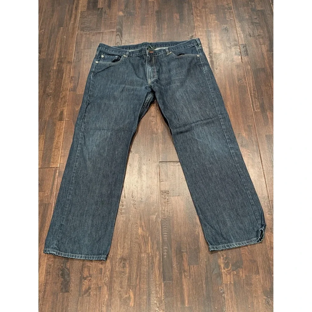 Woolrich Jeans Mens 40x32 Blue Denim Straight Leg Classic‎ Five Pocket Dark Wash